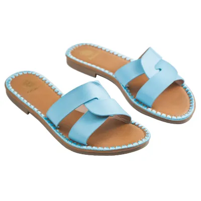 Crisso Flat Sandal-Blue